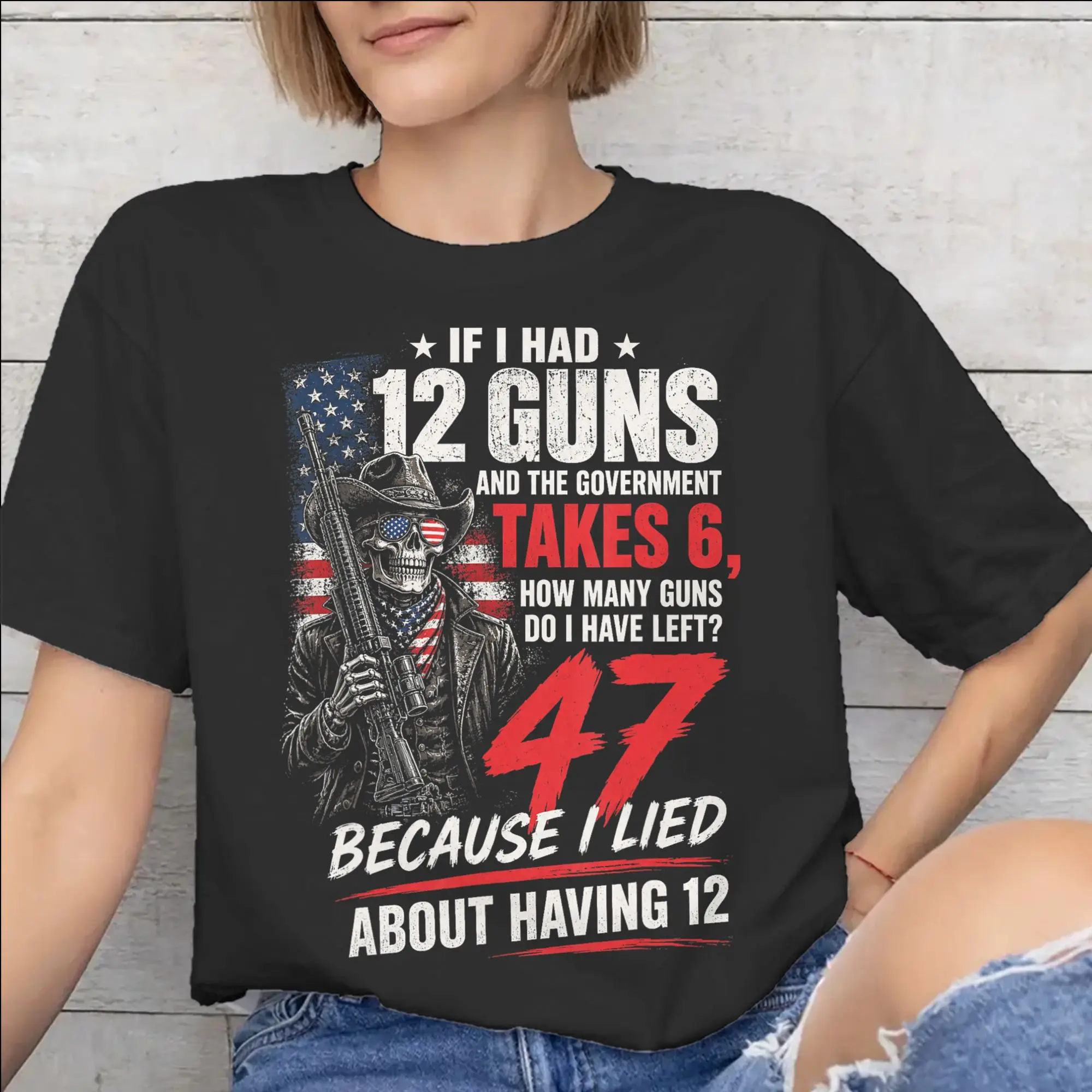 Mens Womens Funny Saying “If I Had 12 Guns” T Shirt Cotton New Arrival T-Shirt  Clothing Outfits