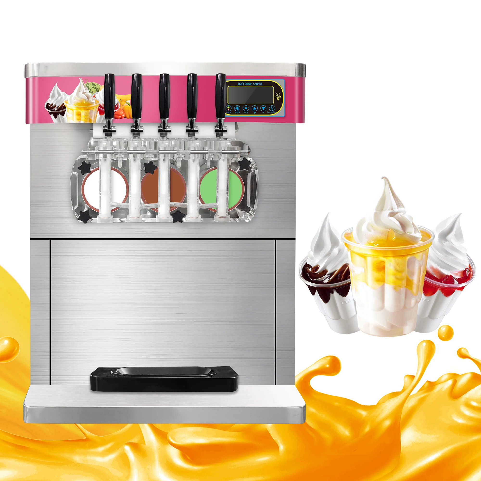 

Mvckyi 5 flavor Coffee shop Ice Cream Machine Professional Ice Cream Maker Manufacturer Commercial Soft Serve Ice Cream Making