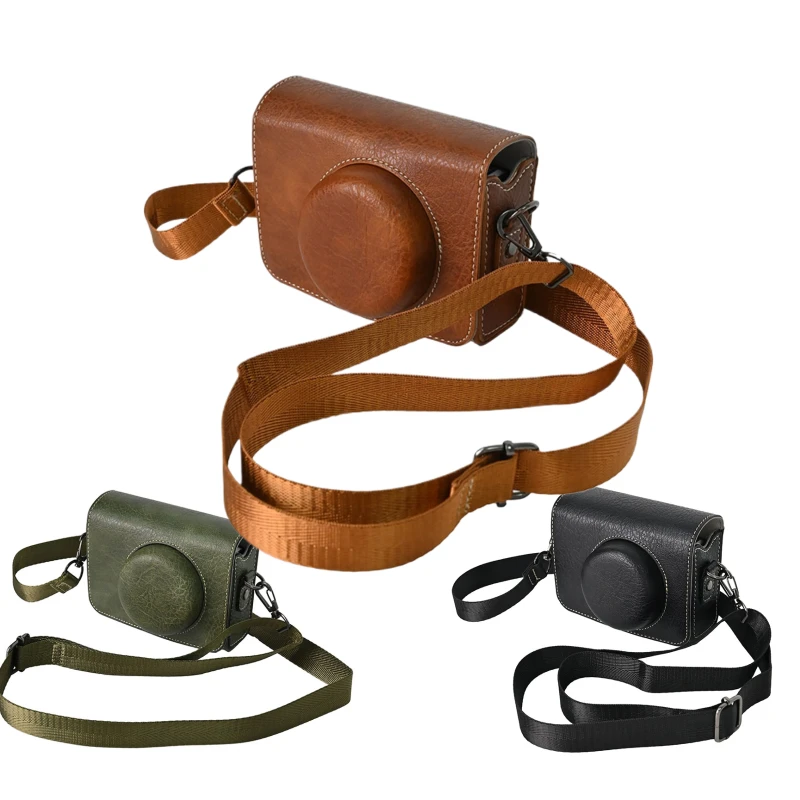 PU Leather Camera Bag Case For Canon PowerShot SX740 HS SX730 SX720 G7X2 G7X3 G9X Sony HX90 RX100 ZV1 ZV1F ZV1M2 Ricoh GR3 GR3X