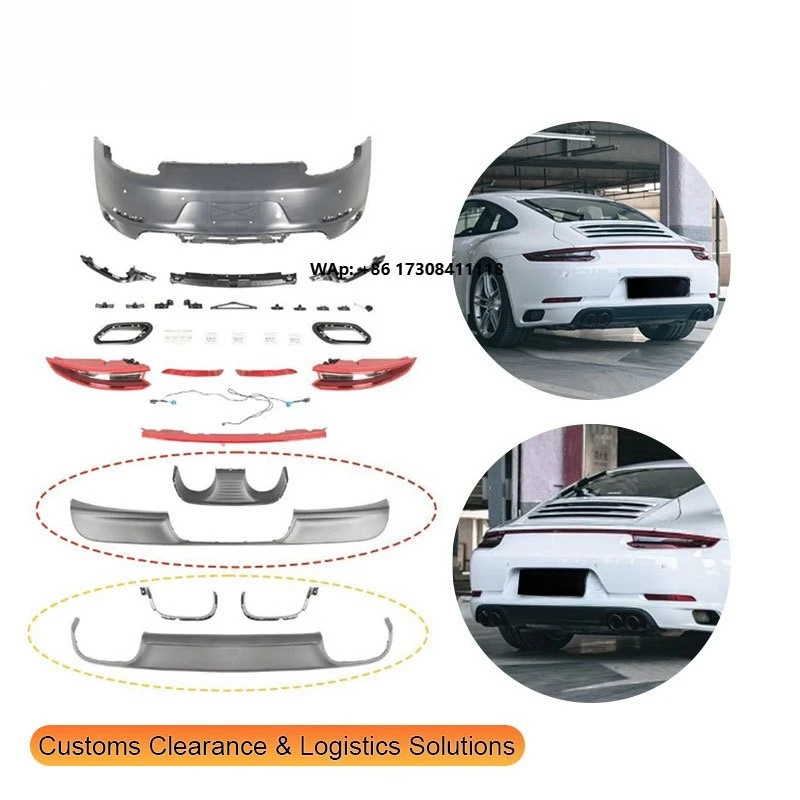 

GUGO for Applicable to 991.2 OE-Style Rear Bumper Assembly (Compatible with Through-Type Taillight Version)