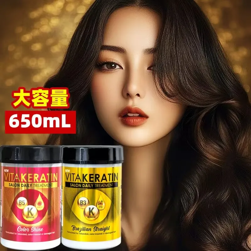 thai-vita-treatment-keratin-repair-conditioner-mask-650ml-restores-damaged-hair-intensive-nourishing-formula