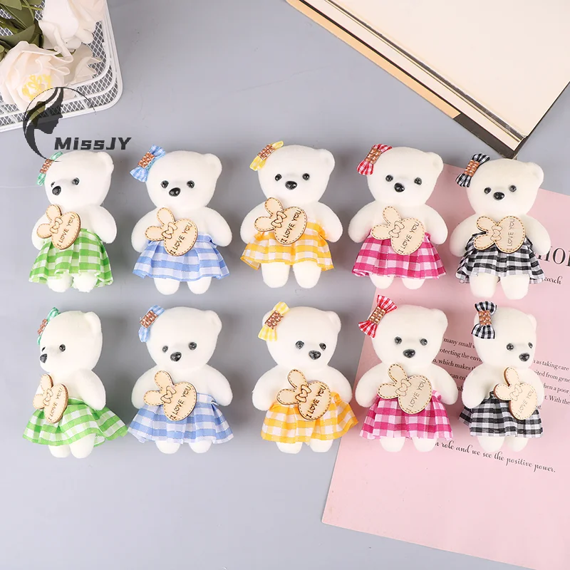 10PCS/SET Bear Bouquet Small Teddy Bear Couple Bear Gift Packaging Wedding Gift Birthday Present