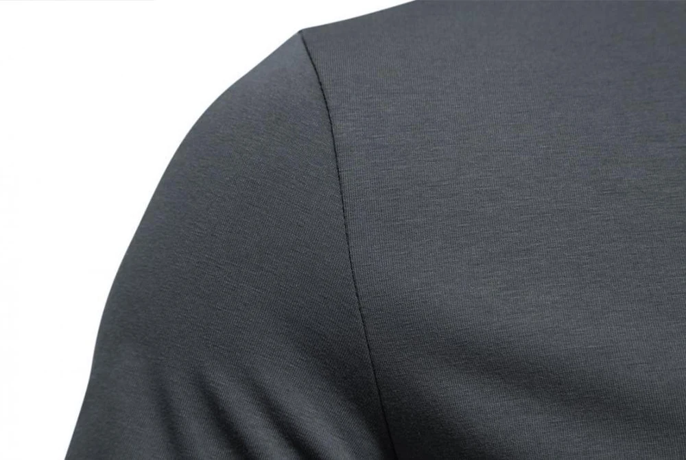 Herren Kurzarm Henley-Shirt Lässiges Sommer V-Ausschnitt T-Shirt Casual Slim Fit Einfarbig Locker Sitzend Fitness Sport Atmungsaktives Oberteil – Detail 12
