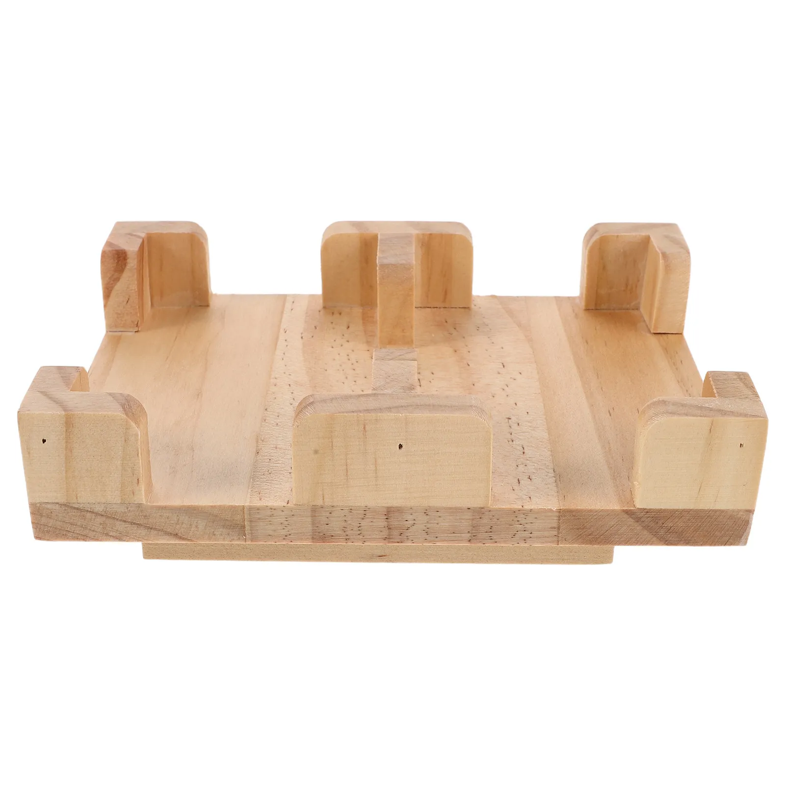 Wood Rotating Playing Card Holder Poker Canasta Tray 360 Degree Smooth Spin Stable Base Card Organizer Canasta Game Accessory view 6