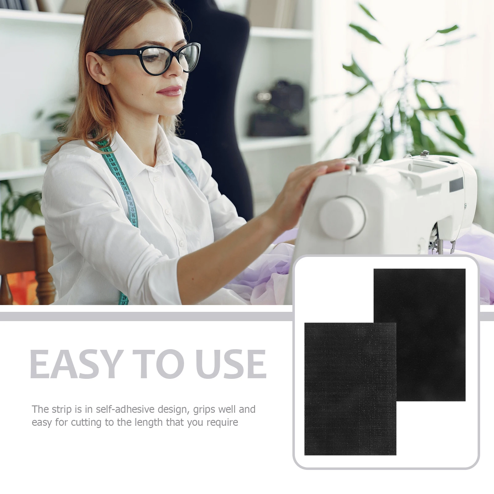 

12 Pairs Self-adhesive Patch Carpet Tape Double-sided Strips Tapes Hotel Nylon Fixing