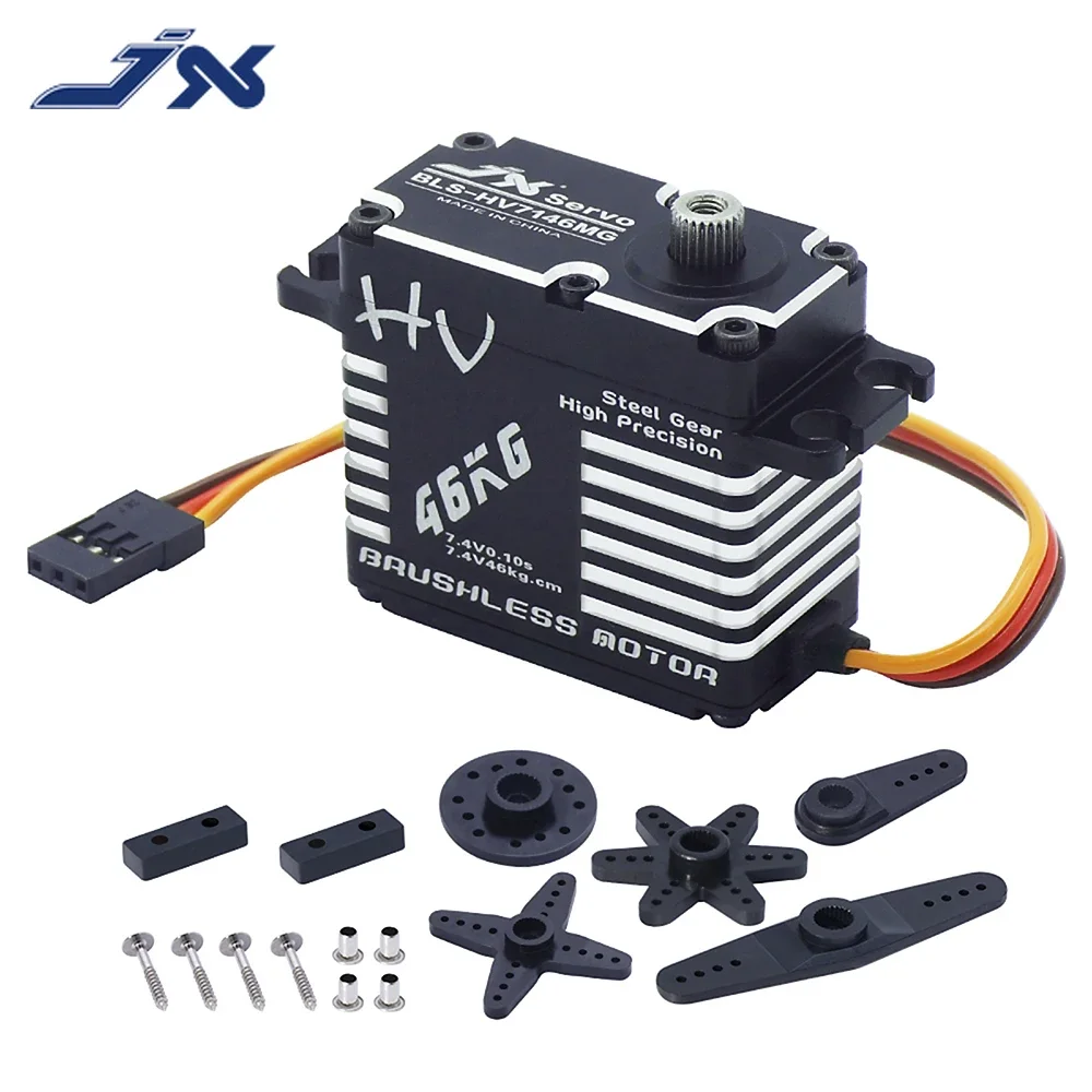 Jx servo BLS-HV7146MG 46kg voll cnc digital bürstenloser standard wasserdichtes servo für rc auto lkw crawler hubschrauber roboter