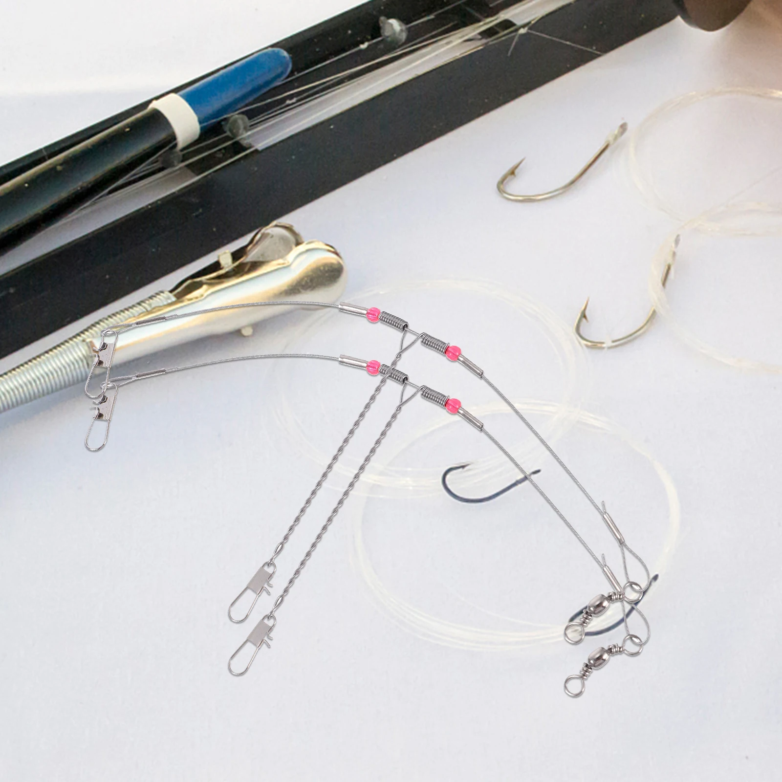 

10Pcs Steel Wire Hooks Durable Balance Fishing Tackle Assorted Color Fishing Accessories