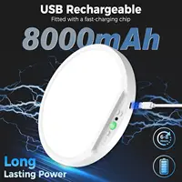 Rechargeable Motion Sensor Ceiling Light with Remote, 5 Color Magnetic Wireless Ceiling Light Battery Powered, Dimmable, Timer, 2