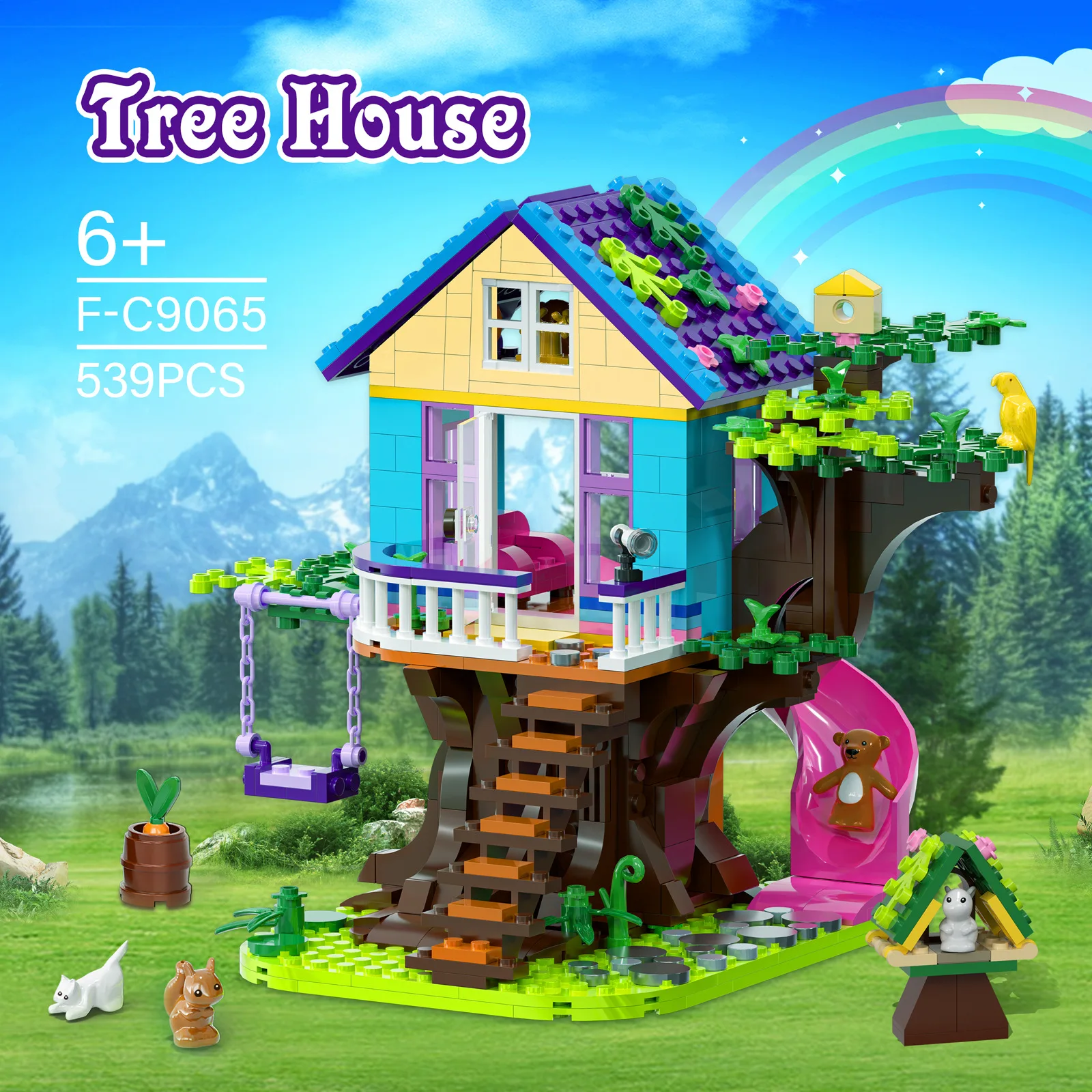 

Girls Friendship Tree House Building Blocks Villa Castle Model Girl's Action Figure Toy Wholesale Retail Compatible Brick Gift