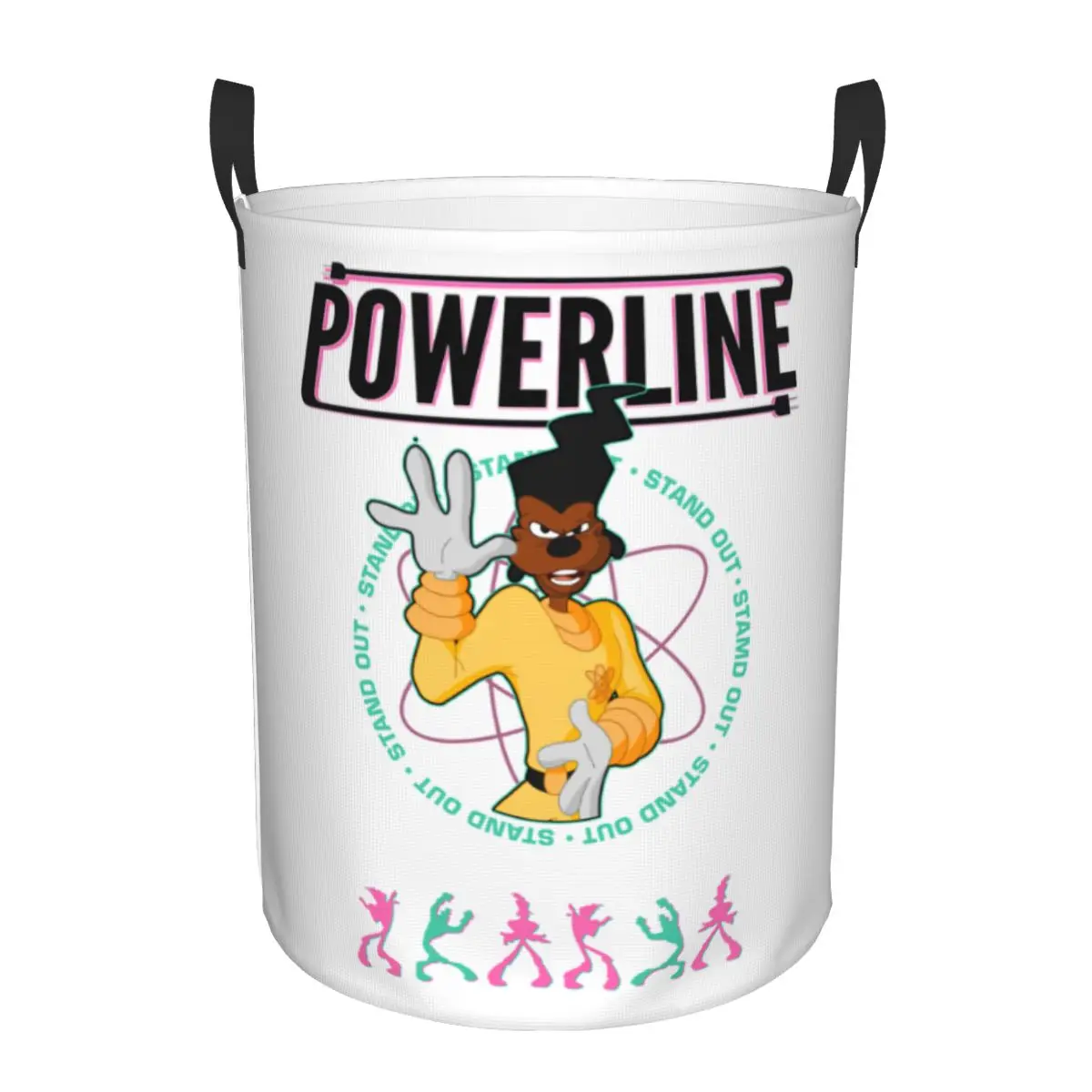 

Custom A Goofy Movie Powerline Laundry Hamper Large Storage Basket Kids Nursery Toy Organizer
