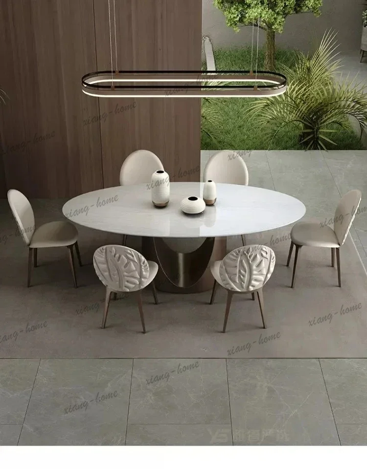 LD Any Size Custom Reinforced Corner Marble Dining Table Anti-collision Waterproof Anti Stain Wear Resistant Home Daily