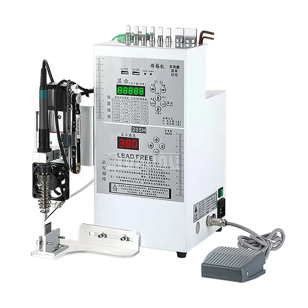Automatische Löt maschine Zinn zuführung Fuß betriebene Löt station elektrischer Lötkolben USB-Stopfen löt maschine