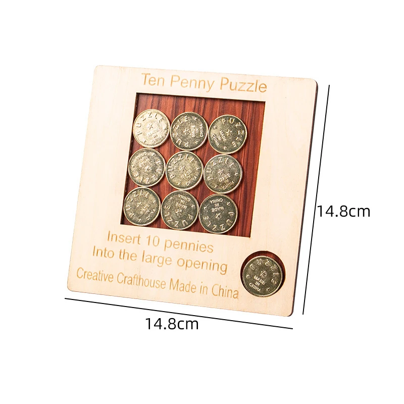 Penny Coin Brain Teaser Puzzles For Adults And Kids Logic And Strategy Games IQ Test Toys Unique Gifts Juegos De Inteligencia