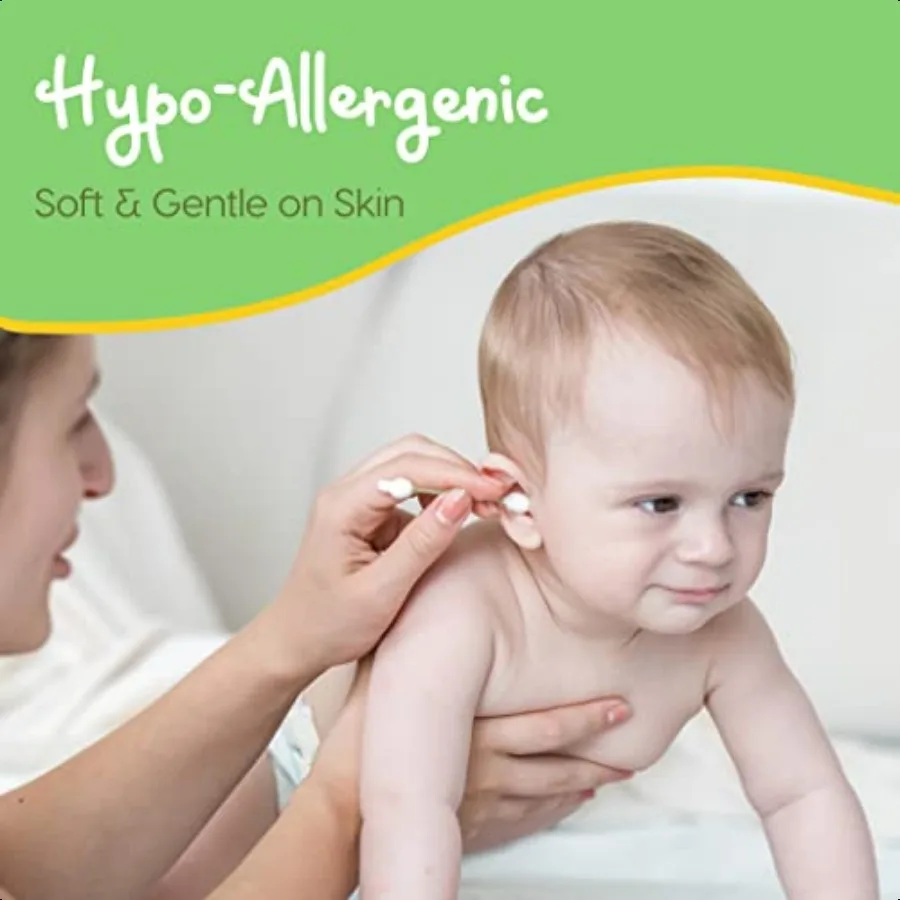 Coton-tige pour bébé, 220 points, coton-tige biologique biodégradable en bois, bâtons de sécurité à Double pointe, 100 naturels écologiques