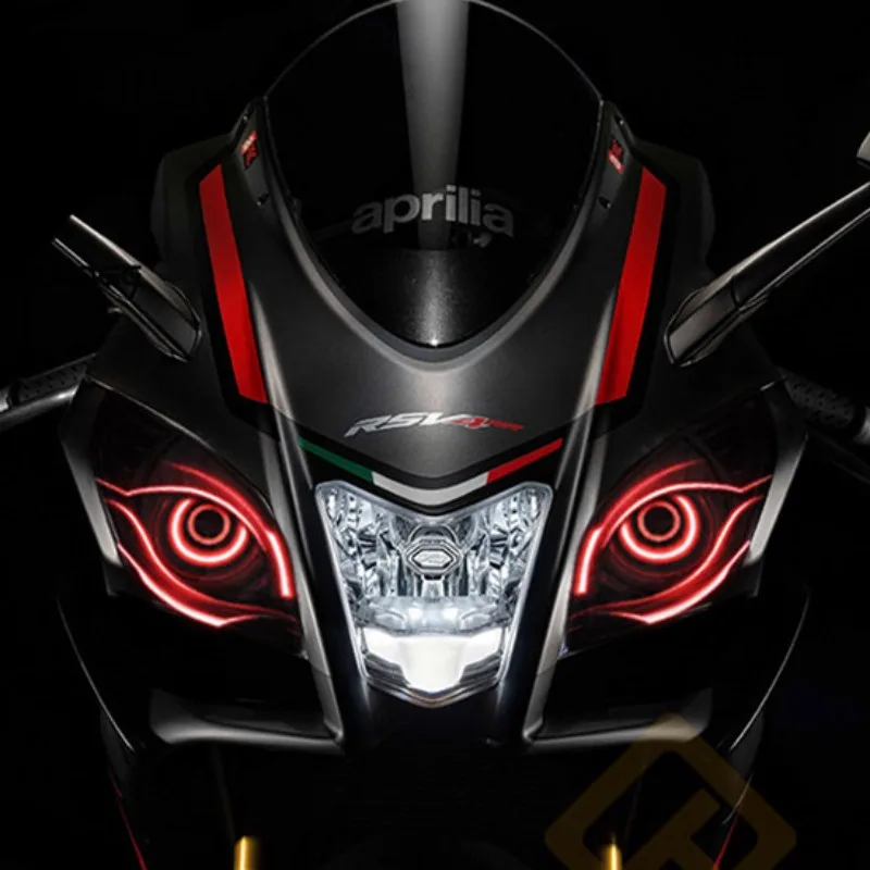 For Aprilia RSV4 RSV 4 Motorcycle Accessories Front Fairing Headlight Sticker Guard Sticker - 2