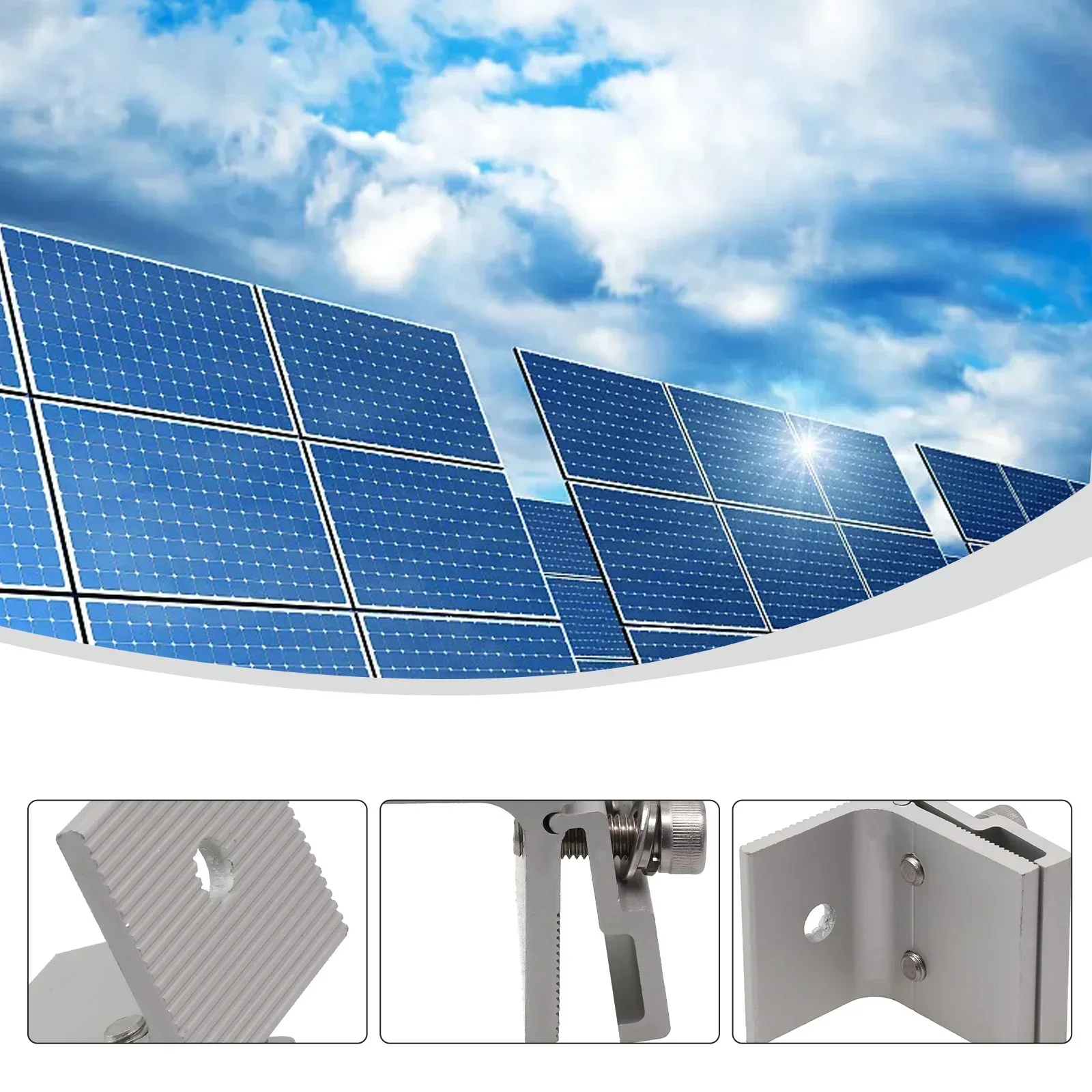 Abrazadera de costura de pie para Panel Solar, abrazadera de costura de techo, montaje de abrazadera de costura de hoja para soporte de Clips fotovoltaicos solares Pv, 1 Uds.