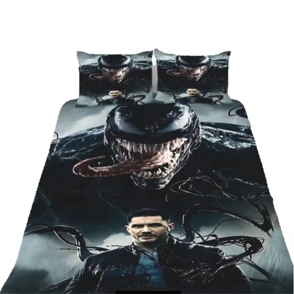 

Duvet Cover Pillowcase Bedding Set Hot Movies Venoms Adult Boy Girl Bedroom Decoration Children Gift Single Double Large Size