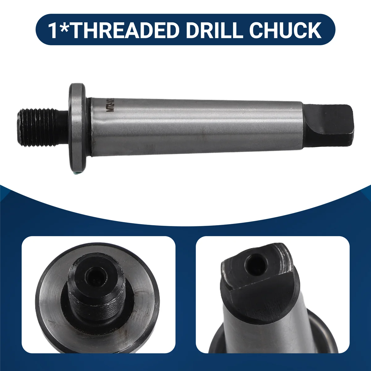 2Mt Shank to 1/2 inch -20 Threaded Drill Chuck Arbor Hardened Morse Taper Mt2 Adapter CX