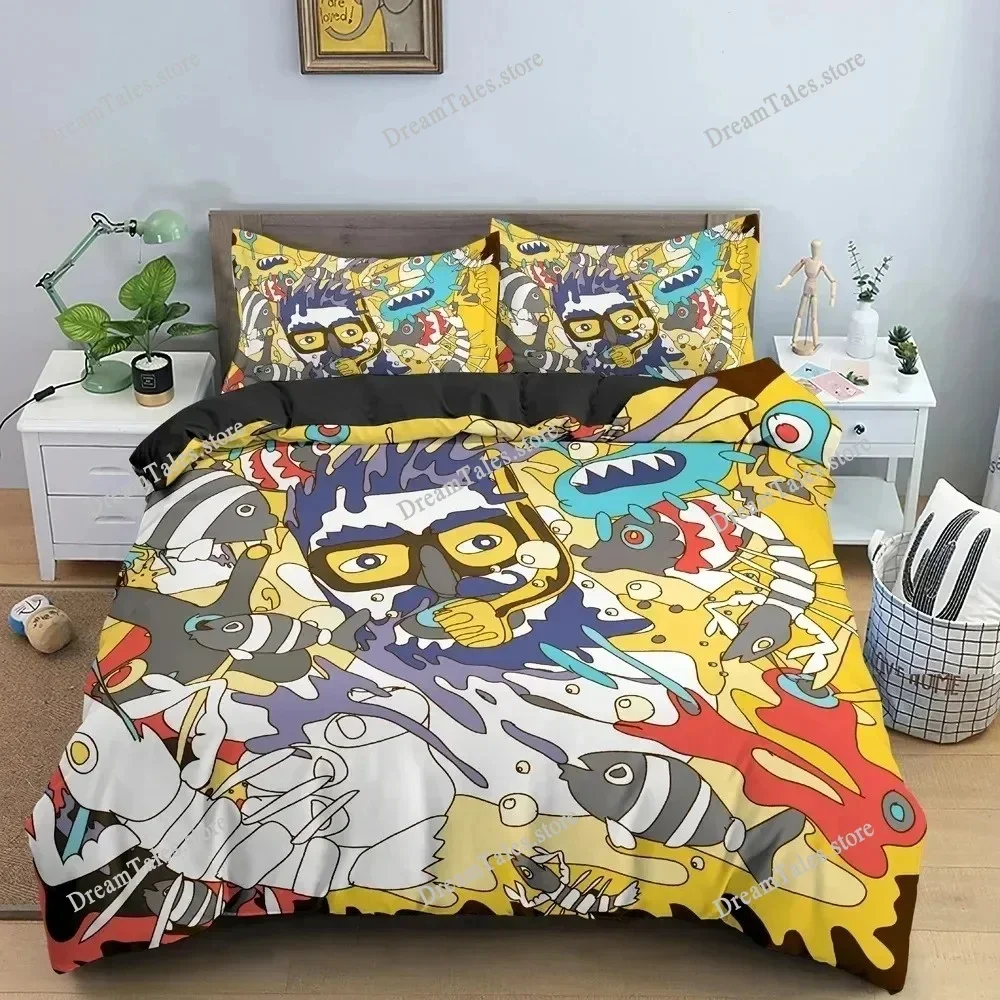 

Psychedelic Abstract Pattern Cartoon Graffiti Bedding Set Boys Girls Twin Queen Size Duvet Cover Pillowcase Bed Kids Adult369