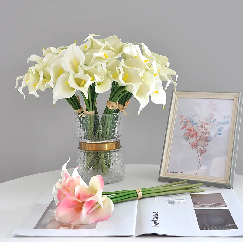 

Imitation Flower Fake Flower Feel Soft Glue Holding Flower Horseshoe Lotus Bundle Hotel Home Decoration Wedding Photography