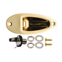 Guitar Input Jack Socket Plate Output Loaded Boat Style 1/4 Inch with Screws for Fender Stratocaster Strat St Mono Electric