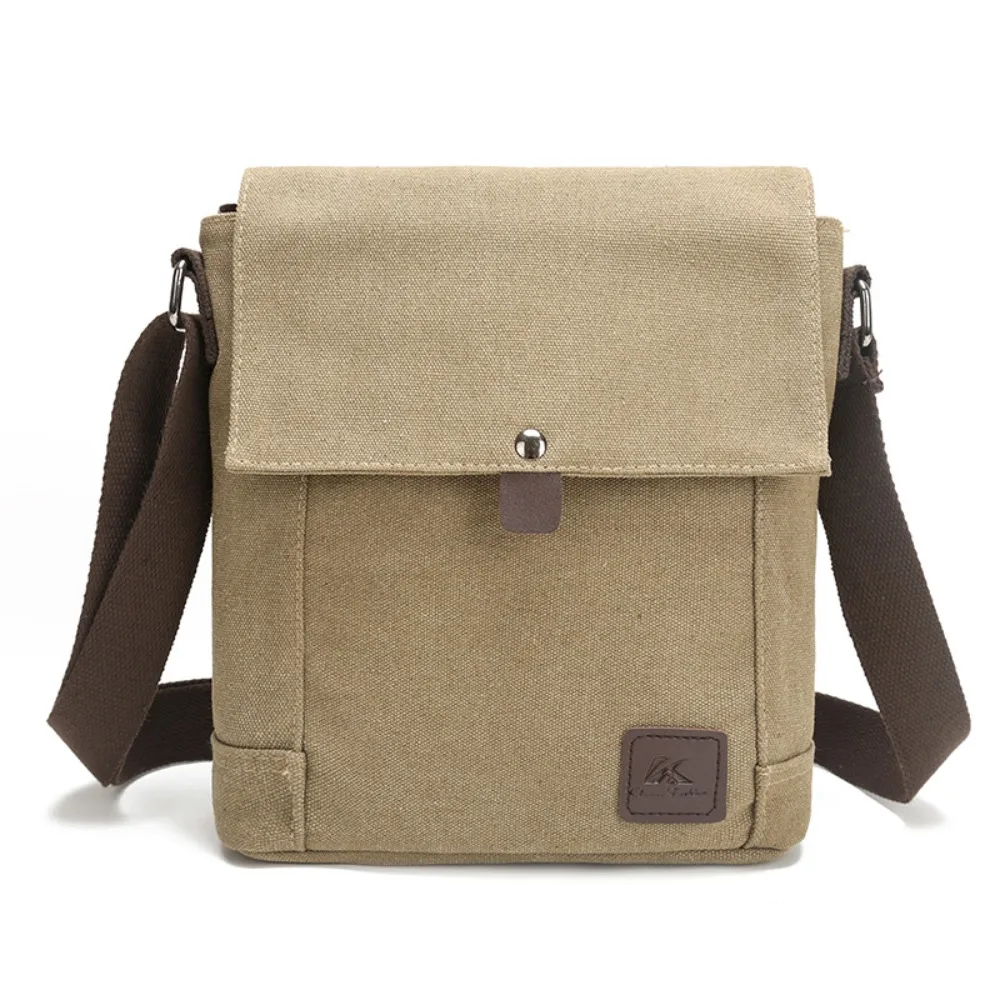 

Fashion Canvas Crossbody Bag Square Korean Style Slanting Bags Vertical Flat Bag Casual Use