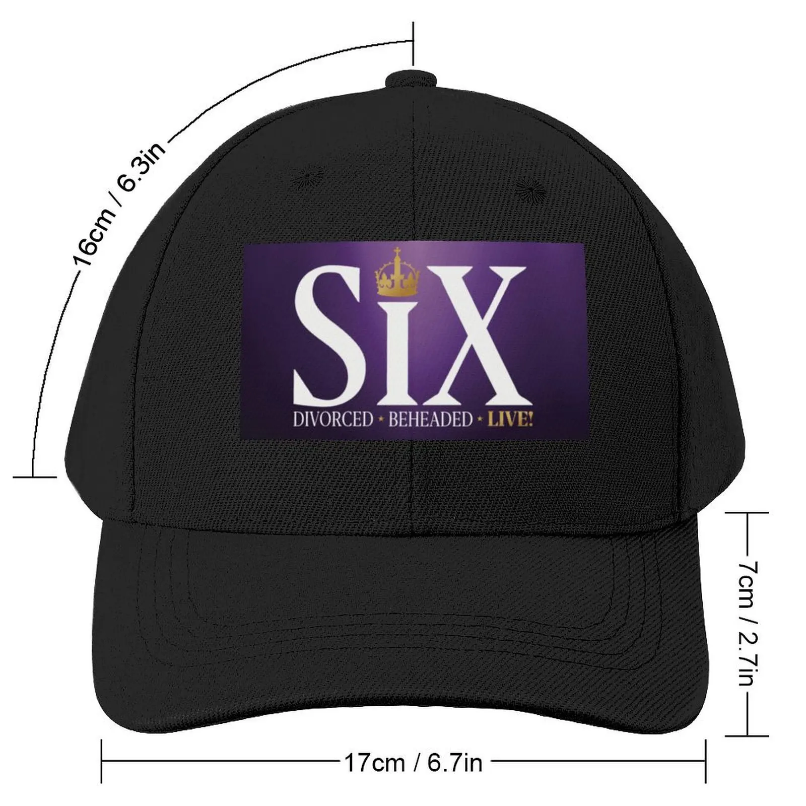 SIX THE MUSICAL POSTER Baseball Cap Sun Cap Kids Hat Women's Beach Visor Men's