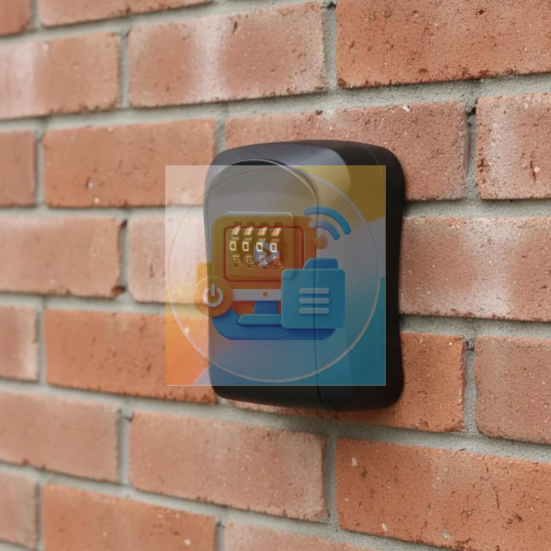 Wall Mounted Key Safe Box 4 Digits Combination Password Lock Waterproof Key Storage Keeper For Home Rental Outdoor Use