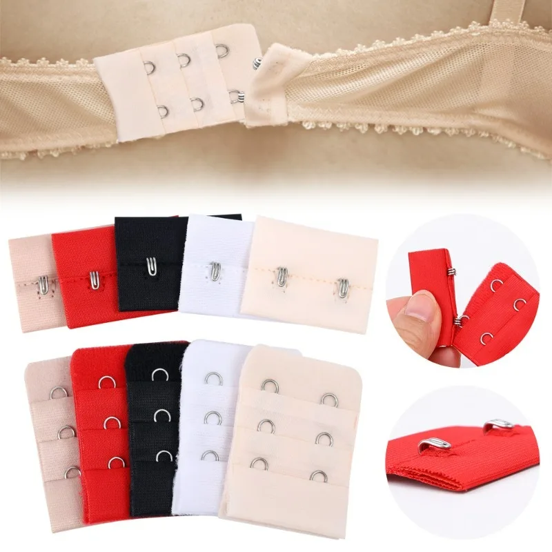 Women Underwear Buckle Girls Bra Extender Strap Snaps Lady 2 Hooks 3 Rows Button Soft Backing Extension Underclothes Accessories