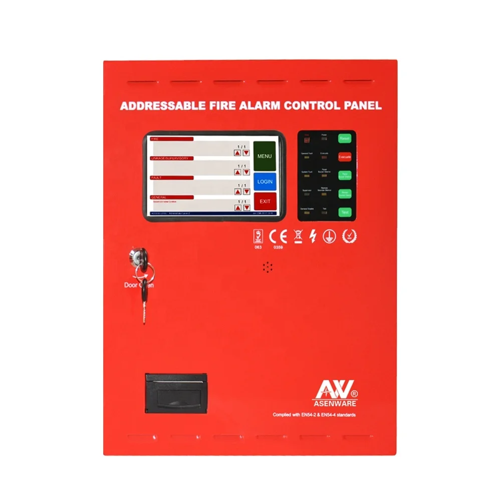 Fire Alarm System Control Panel Addressable Fire Alarm 2 Wire Control Panel