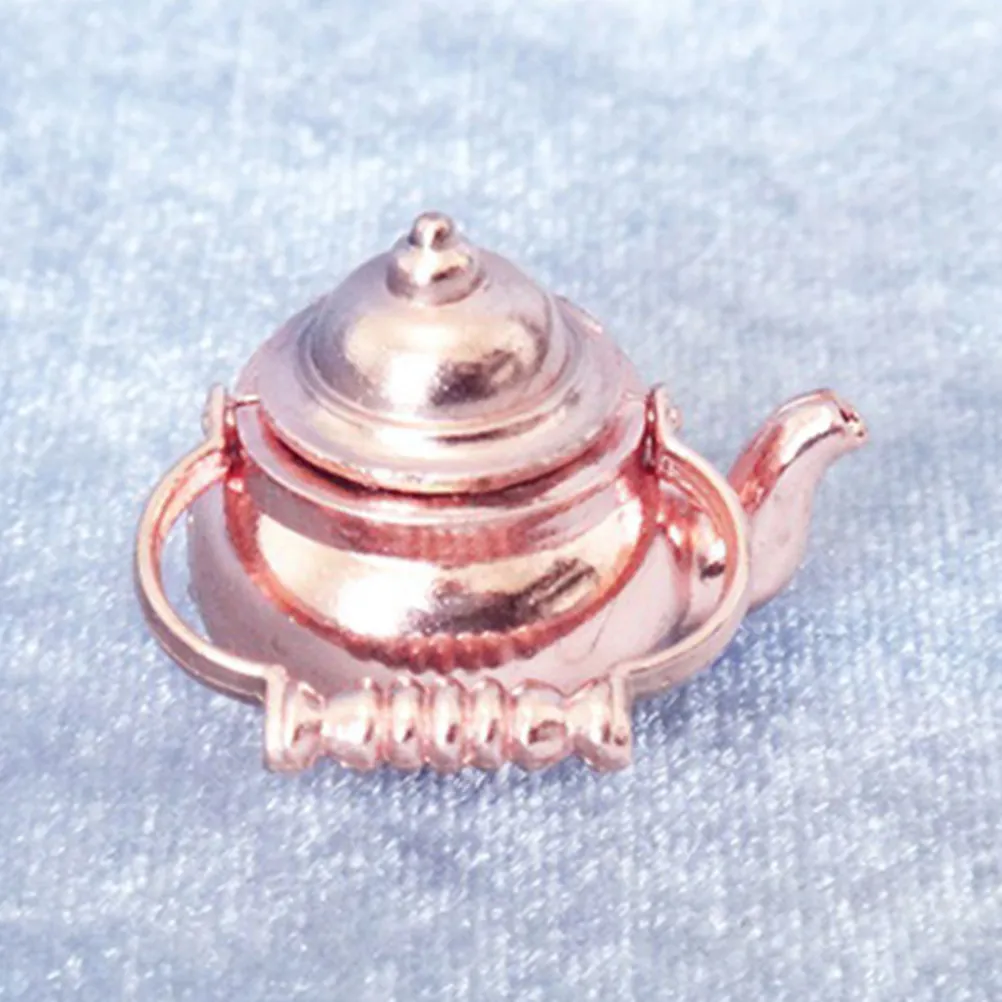 2Pcs Miniature Kettle Small Size Multipurpose Home Decor Fairy Garden Succulent Pot Photography Prop Mini Teapot Ornament