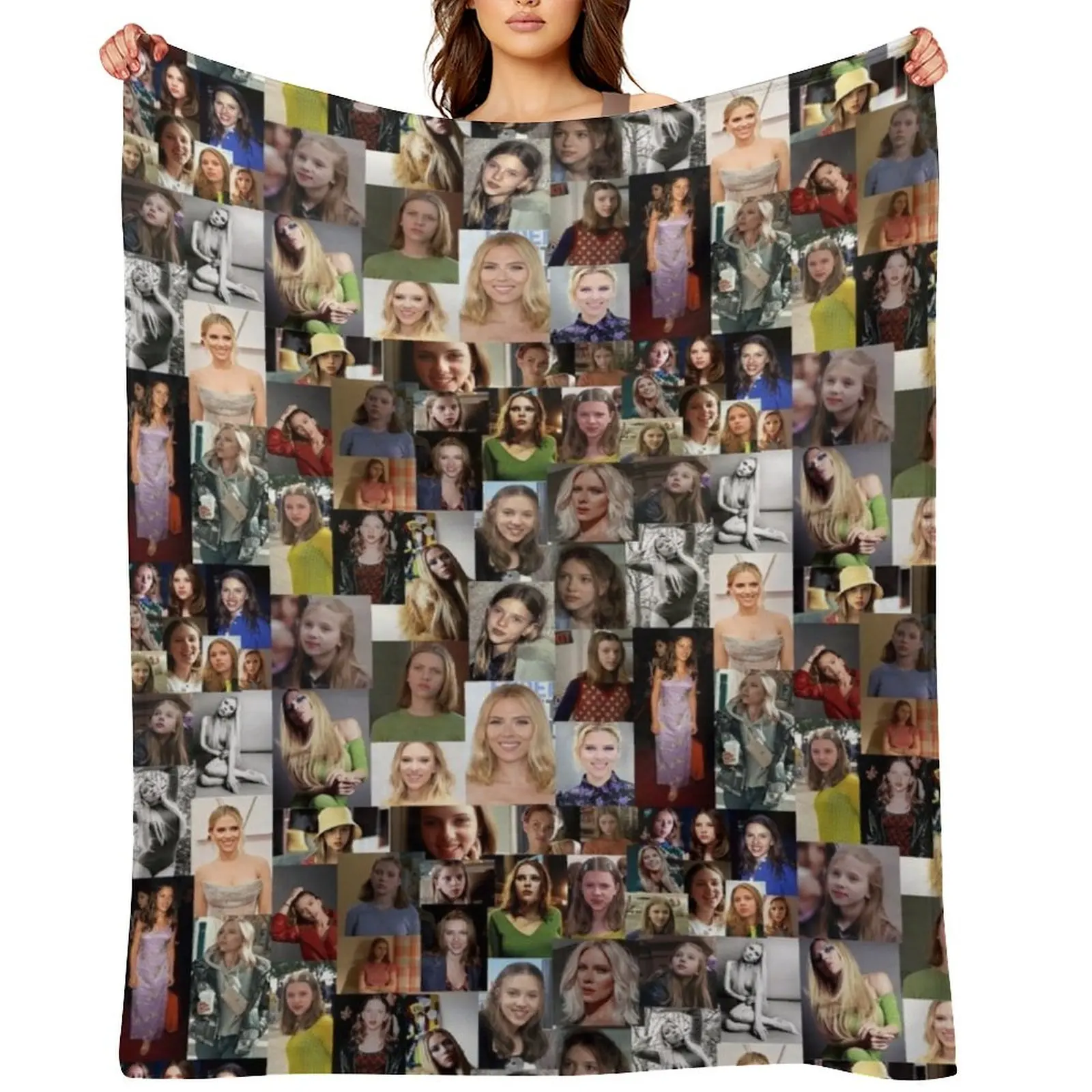 

Scarlett Johansson (version 2) Throw Blanket Flannels halloween Winter beds Hair Blankets