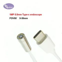 1MP Portable Type-c Endoscope Camera IP67 Waterproof 5.5mm  FOV88゜Flexible Cable for Android