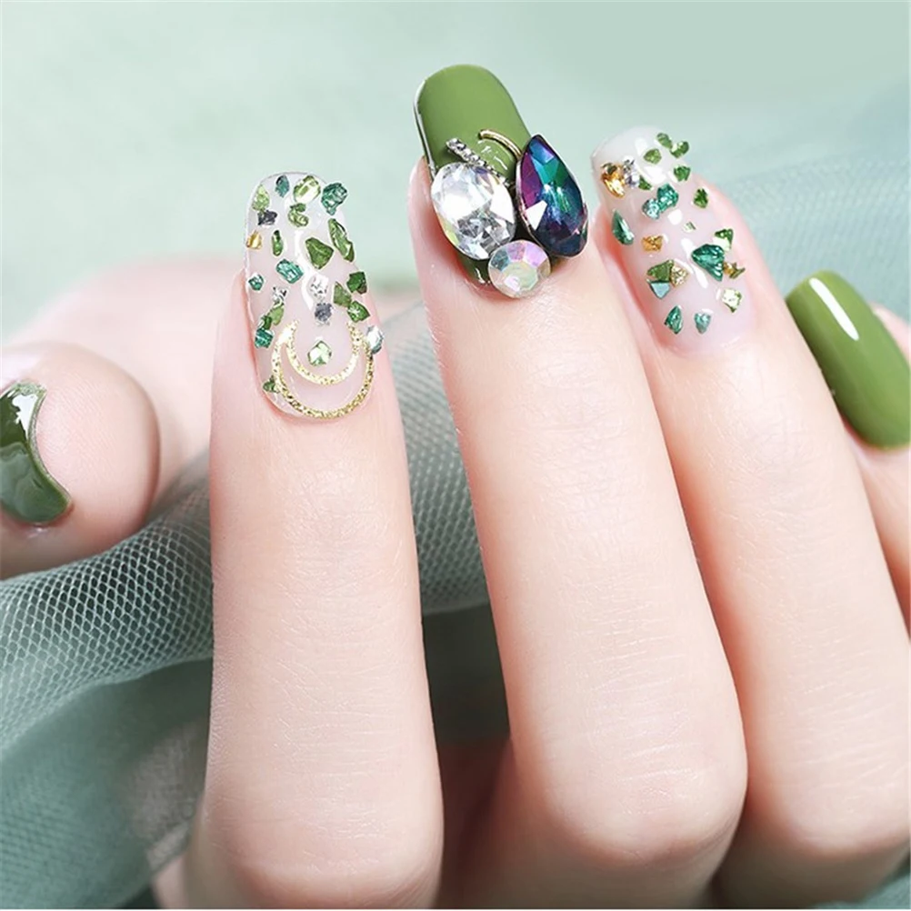 

6 Sets Nail Art Supplies Manicure Accessories Diamond Decorations DIY nament Jewellery Lightweight Durable Women Home
