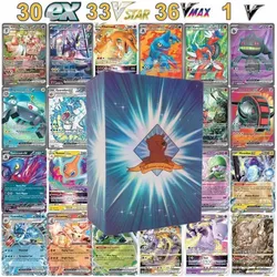 2023 100pcs Pokemon Scarlet & Violet Full Flash Card 100Ex 33Vstar 100Vmax Game Collection Cards Koraidon Miraidon Battle Cards