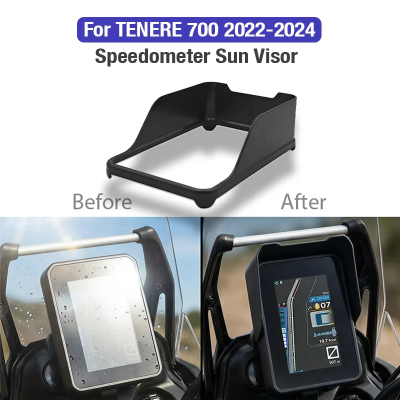 

For Tenere 700 Speedometer Sun Visor Tenere World Raid 2022 2023 2024 Dashboard Guard Instrument Hat Anti Glare Shield Protector