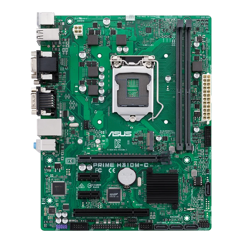 Asus PRIME H310M-C Motherboard LGA 1151 Intel H310 support i3-8100  i3-8300 i5-8500 i5-9400F i7-8700K cpu 2×DDR4 32GB Micro ATX