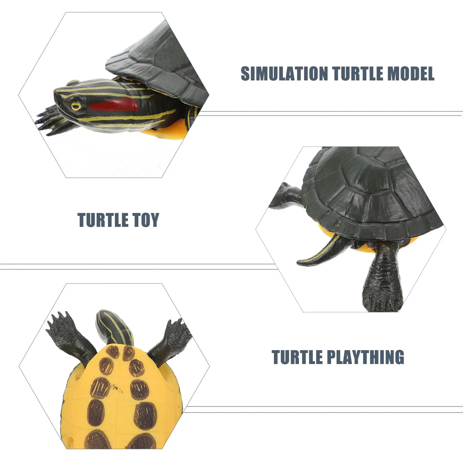 Realistic Solid Simulation Turtle Durable Plastic Decoration for Home Desktop Education Cognitive Plaything Turtle Toy