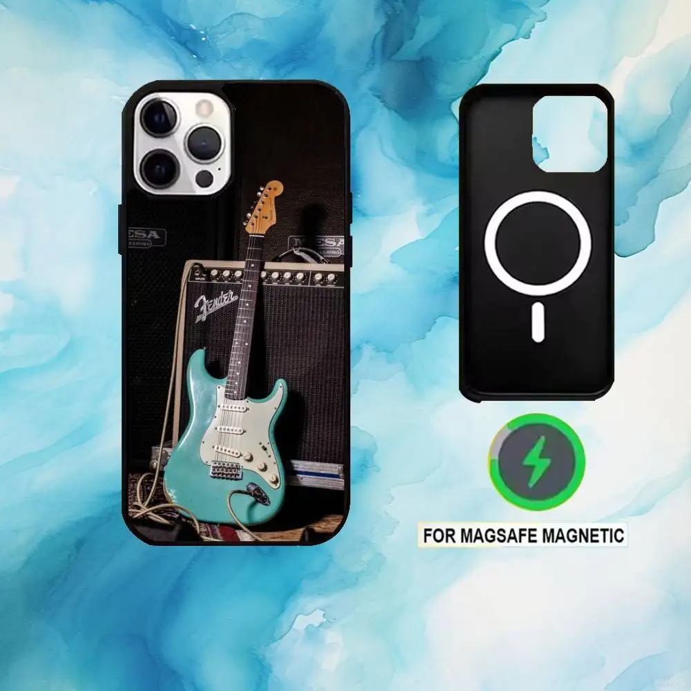 Gitarrenverstärker-Telefonhülle für iPhone17,16,15,14,13,12,11 Plus, Pro Max, magnetisches Magsafe-Wireless-Laden