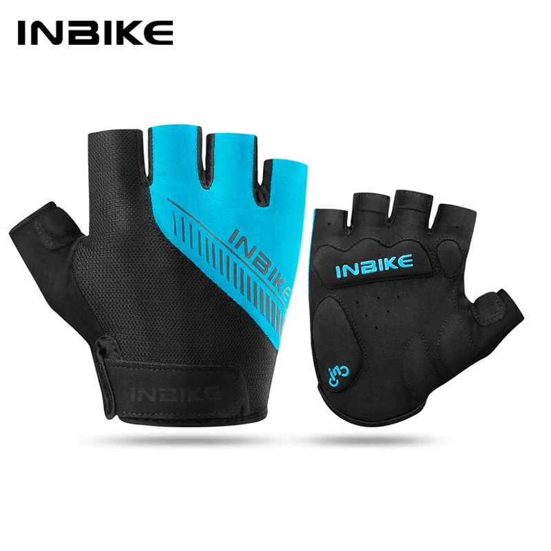 INBIKE Cycling Bike Gloves Half Finger Shockproof Breathable MTB Bicycle Sport Fitness Gloves Men Women Cycling Equipment BH008