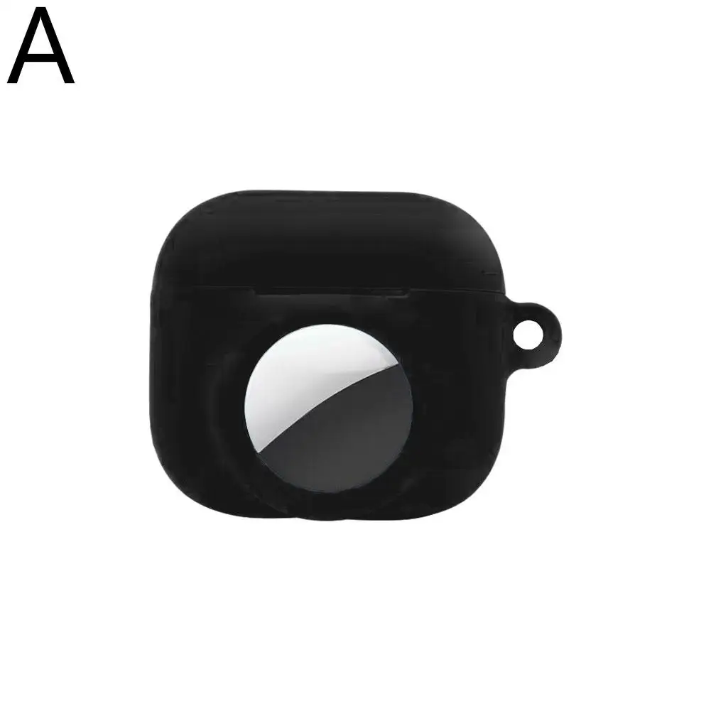 For AirPods 4 Two-in-one Silicone Protective Case for airtag Tracking Locator Anti Lost HeaDphone Accessories Colorf V6M7 view 6