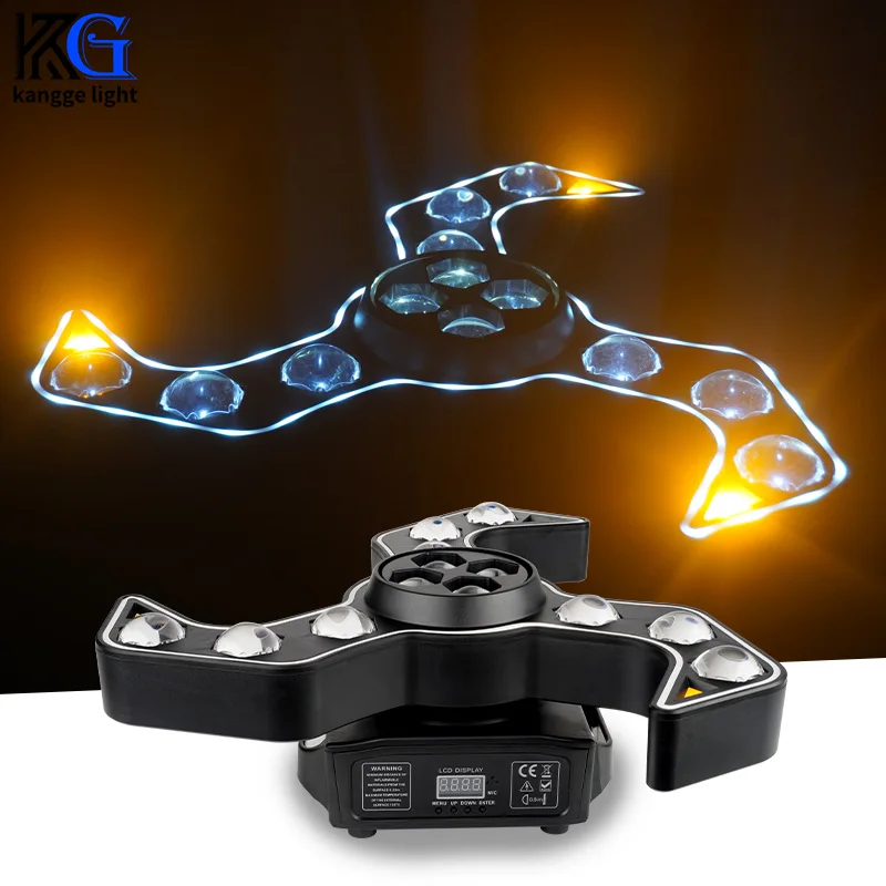 Hot Sell RGBW Disco Moving Head Light Led 4in1 120W Rotating Strobe Lamp DJ Disco Party DMX512 Beam Light for Holiday Stage