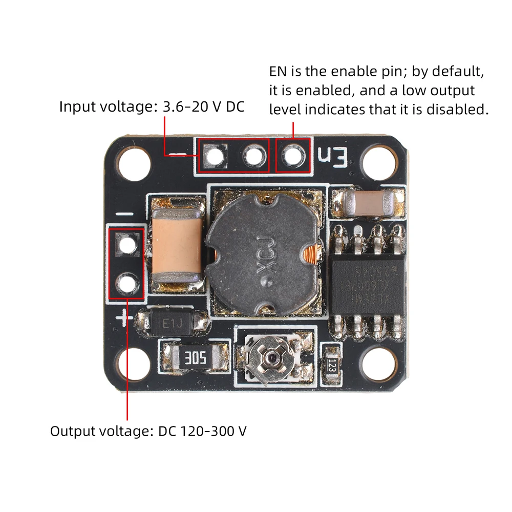 DC-DC Step-up Converter 3.6-20V to 120-300V/150-500V Booster Power Module DIY Mini High Voltage Boost Converter Volt Regulator