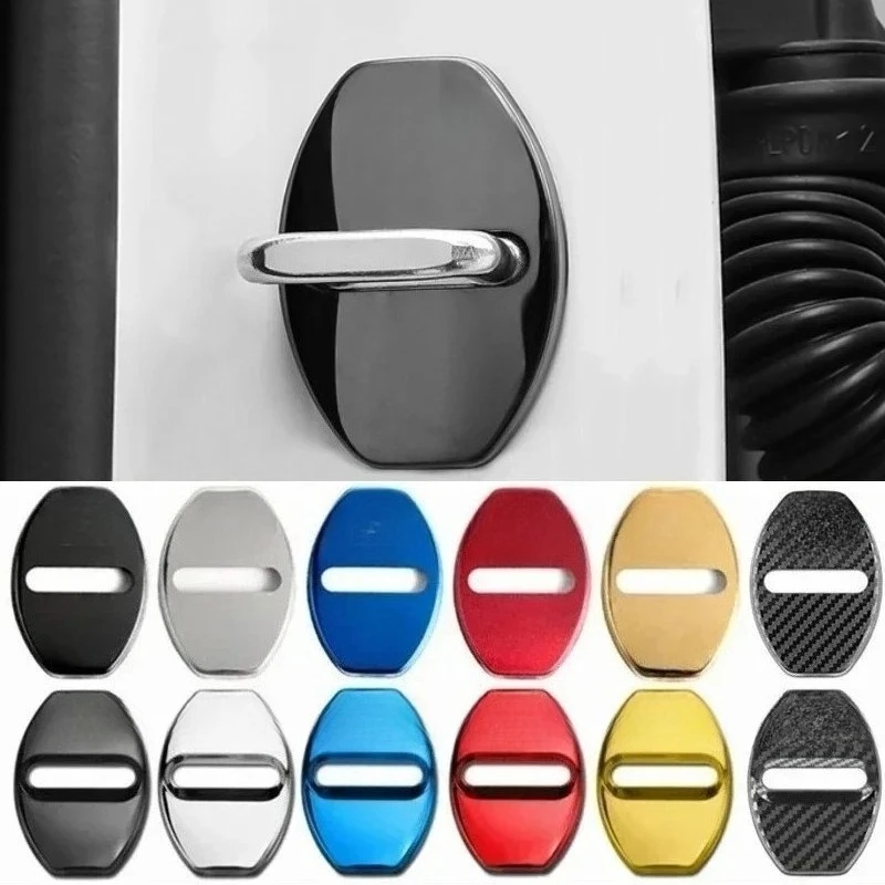 Car Door Lock Cover Auto Protection Stainless steel Case for VW Polo Golf Tiguan Jetta Touareg Sharan T-ROC Passat Touran Bora