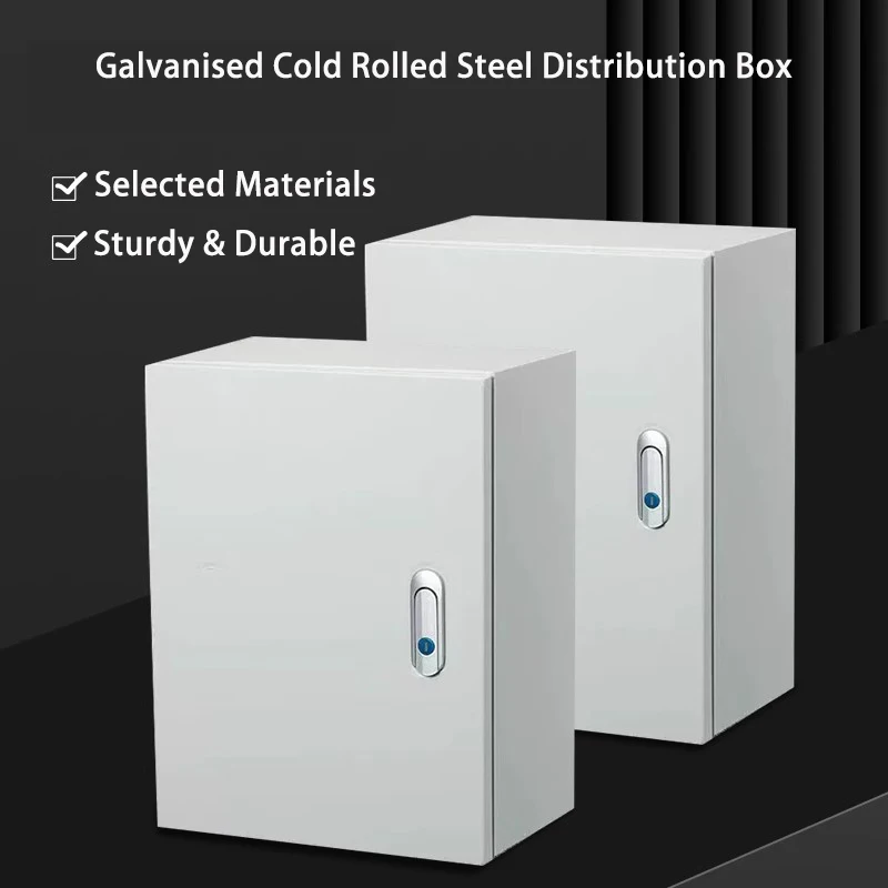 Epoxy Polyester Powder Coated Electric Distribution Box Wall Mount Metal Enclosure Cold Rolled Steel Box Industrial Panel Board