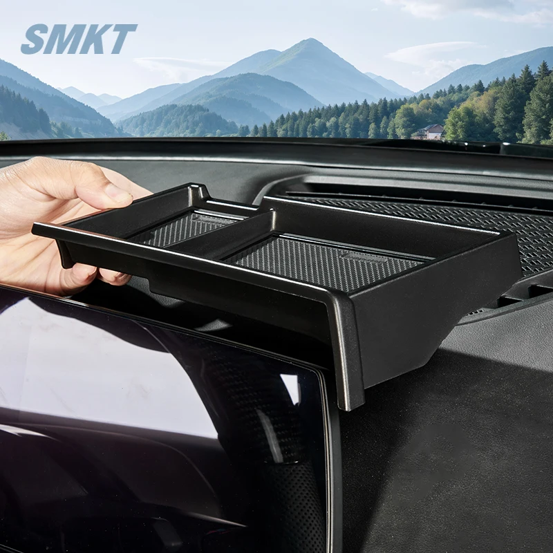 

Для BMW X1 X2 iX1 2022-2024 ящик для хранения за экраном, органайзер для приборной панели, скрытый держатель для салфеток, противоскользящий коврик, аксессуары