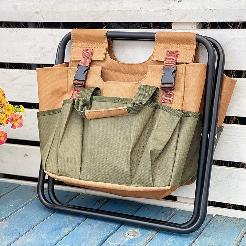 For Outdoor Multi-functional Garden Flower Planting Tool, Storage Folding Stool, Removable