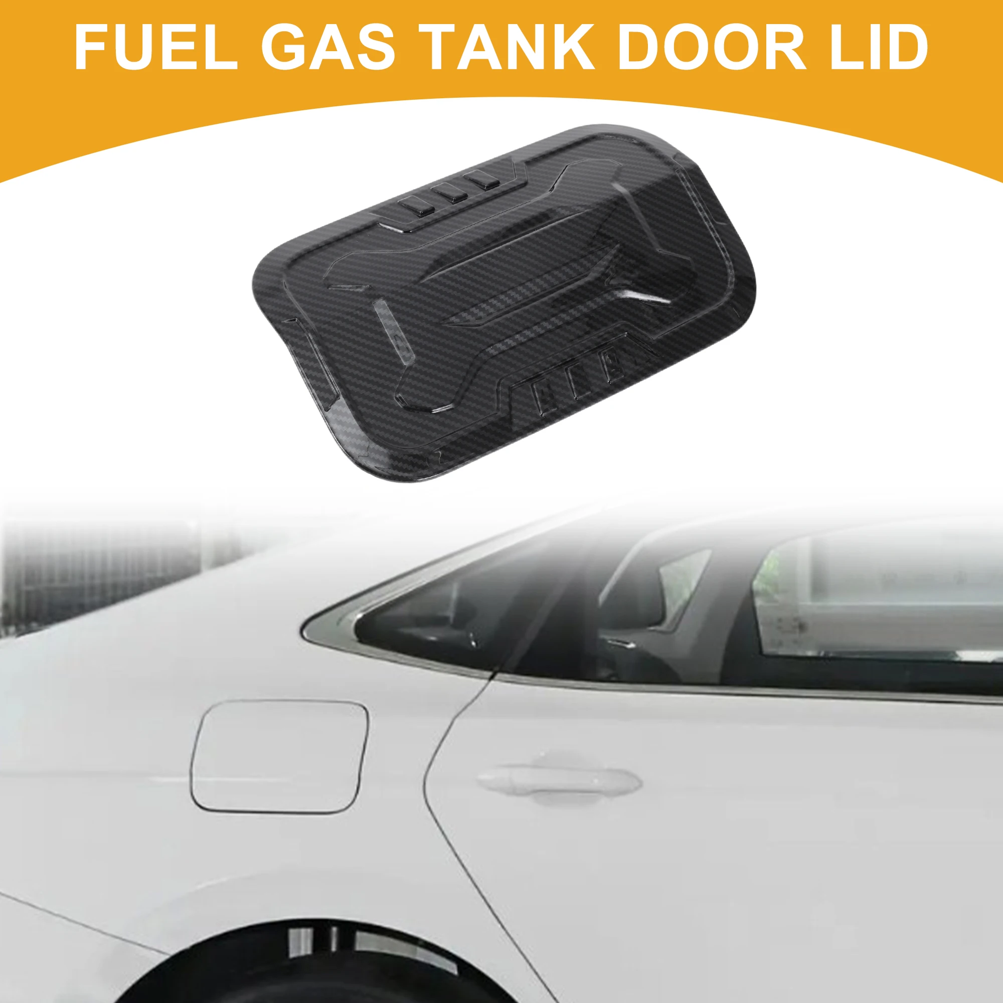 

UXCELL Fuel Tank Door Cap for Toyota Prado 2024-2025 Adhesive Type Carbon Fiber Black