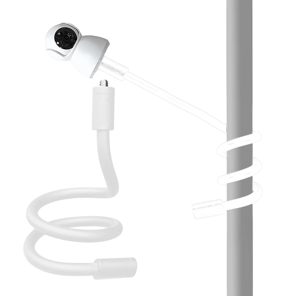 1/4inch Flexible Gooseneck Camera Mount Tool-Free Adjustable Portable Remote Monitoring Device Base Hose Bracket