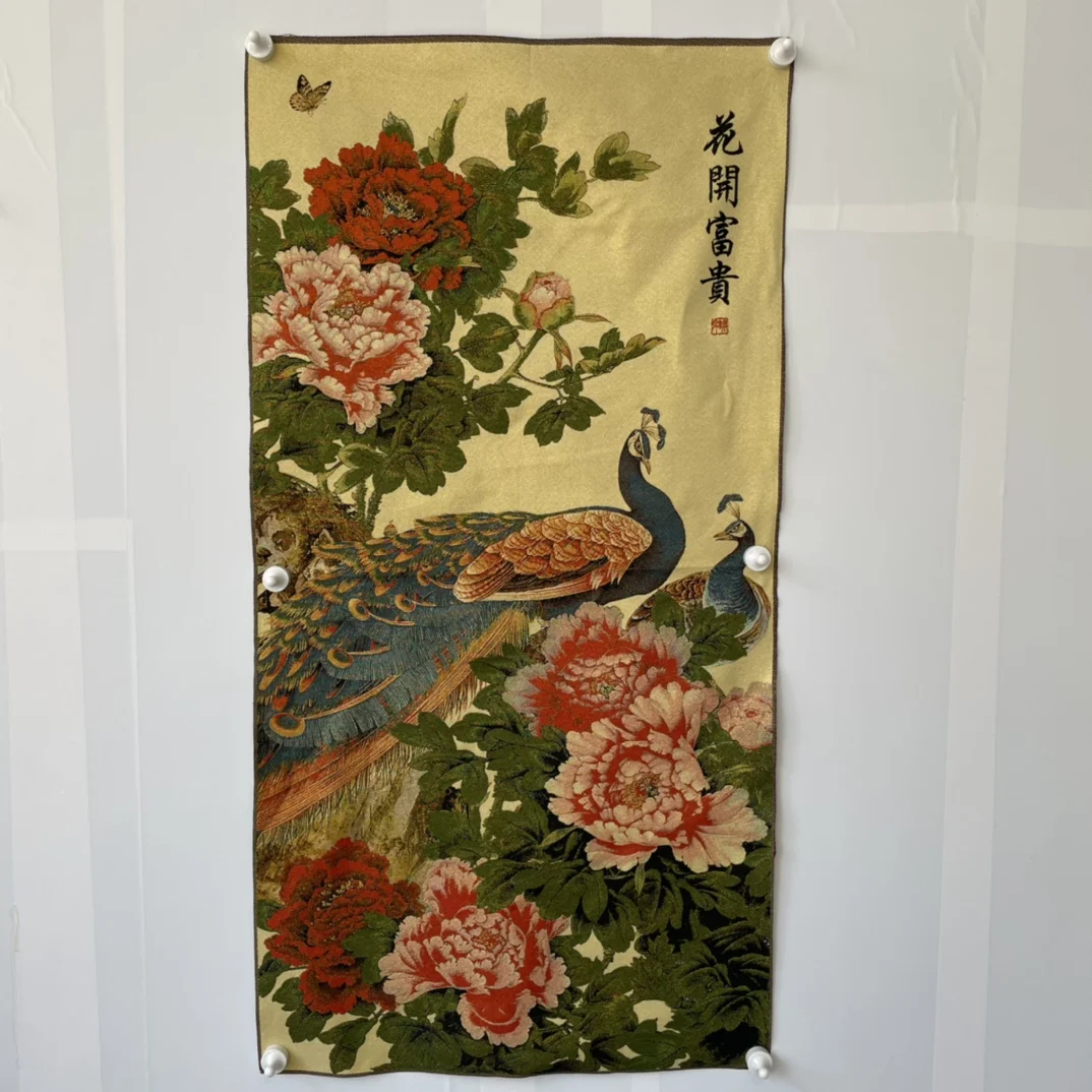 

Antique Collection Embroidery Blossoming Rich Paintings Pendants Commemorative Gifts